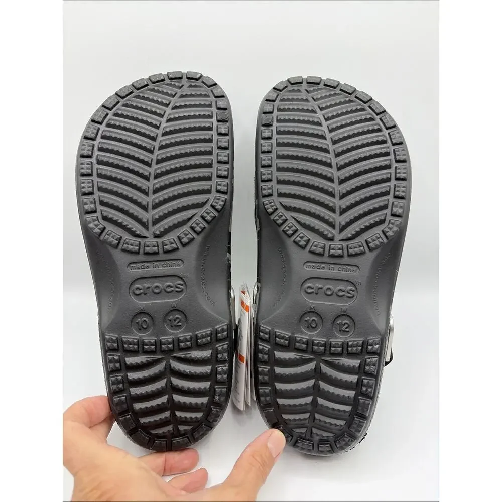 Unisex Bape x Crocs Classic Clog ABC CAMO GREY Casual Comfort Sandals M 10 W 12